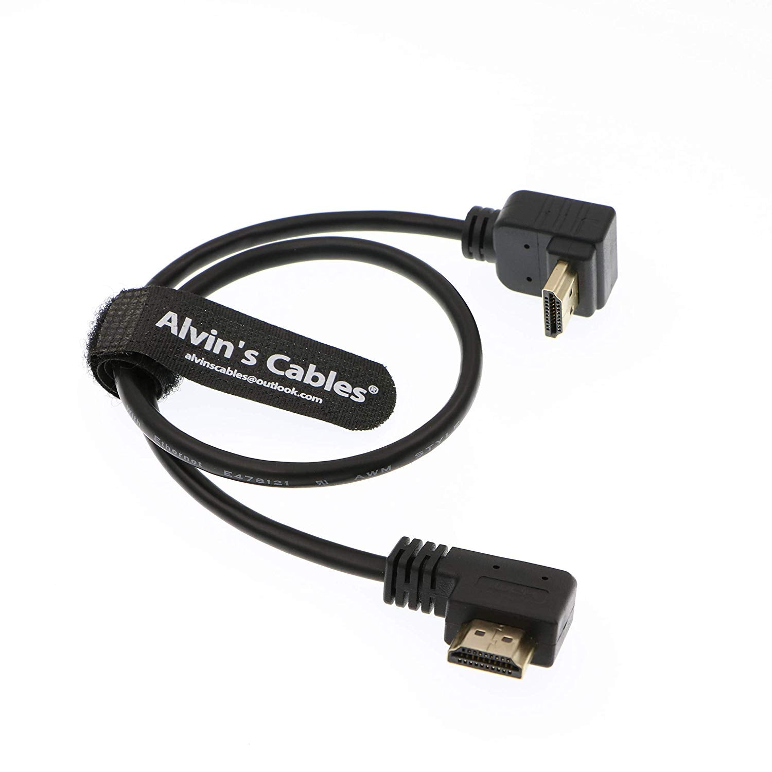 Cavo HDMI 2.0 A L Per Z CAM E2 E Monitor Portkeys BM5 – 60 Cm, Angolo 90° Verso L'alto E Retto Verso Il Basso