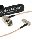 Alvin's Cables Blackmagic DIN 1.0 2.3 Mini BNC Right Angle to BNC Male Right Angle 75ohm RG179 HD SDI Cable