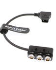 Alvin's Cables 1 to 3 Mini Power Splitter Box Cable D tap Male Movi Pro AUX Port to 3 2 Pin Female Box for ARRI RED Cameras Teradek