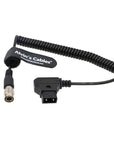 Alvin's Cables Sound Devices ZAXCOM Coiled Power Cable D Tap to 4 Pin Hirose Male