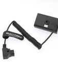Alvin's Cables NP F550 Dummy Battery to D Tap Coiled Power Cable for Sony NP F570 NP F970 Monitor