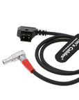 Alvin's Cables Zacuto Gratical Eye Viewfinder Power Cable 2 Pin Male Right Angle to D Tap