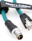 Alvin's Cables Ethernet Cable for Cognex in Sight 8200 8400 Series M12 8 Position X Code to RJ45 Shielded Cord for Industrial Camera P67 Waterproof