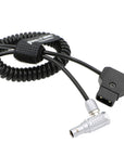 Alvin's Cables 2 Pin Male Right Angle to Anton Bauer D TAP Coiled Power Cable for Teradek Z CAM Blackmagic Pyxis 6K