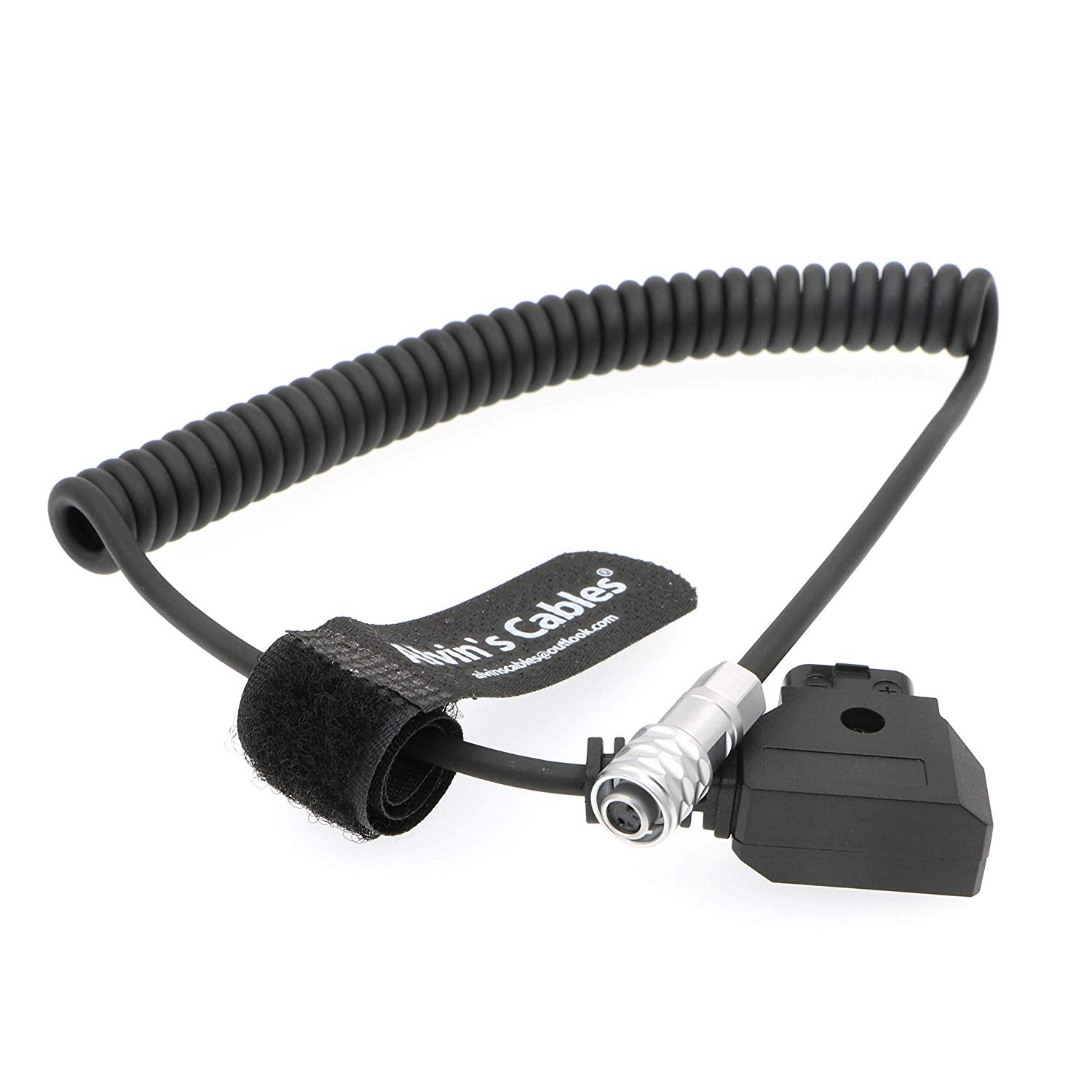 Alvin's Cables BMPCC 4K/6K to D Tap Coiled Power Cable for Blackmagic Pocket Cinema Camera 4K/6K Gold Mount V Mount Battery Weipu 2 Pin Female to P Tap