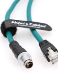 Alvin's Cables Ethernet Cable for Cognex in Sight 8200 8400 Series M12 8 Position X Code to RJ45 Shielded Cord for Industrial Camera P67 Waterproof