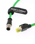 Alvin's Cables M12 4 Position D Coded to RJ45 Ethernet Cable M12 4 Pin Male to RJ45 Male Network Shielded Cord Industrial Ethernet Cable