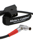 Alvin's Cables Zacuto Gratical Eye Viewfinder Power Cable 2 Pin Male Right Angle to D Tap