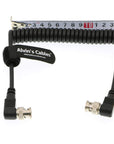 Alvin's Cables BNC to BNC Coiled Cable 3G SDI Cable Right Angle BNC to Right Angle BNC for Blackmagic