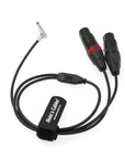 Alvin's Cables Two XLR 3 Pin Female to 5 Pin Male Right Angle Audio Input Cable for Arri Alexa Mini