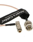Alvin's Cables Blackmagic DIN 1.0/2.3 Mini BNC Right Angle to BNC Male 75ohm RG179 HD SDI Cable