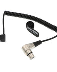 Alvin's Cables XLR 4 Pin Female Right Angle to D Tap Coiled Power Cable for ARRI Alexa Camera Monitor