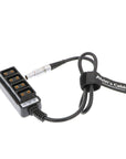 Alvin's Cables 2 Pin Male to 4 D Tap Female Splitter Cable for ARRI RED DSMC2 Jetpack RTmotion Sidekick