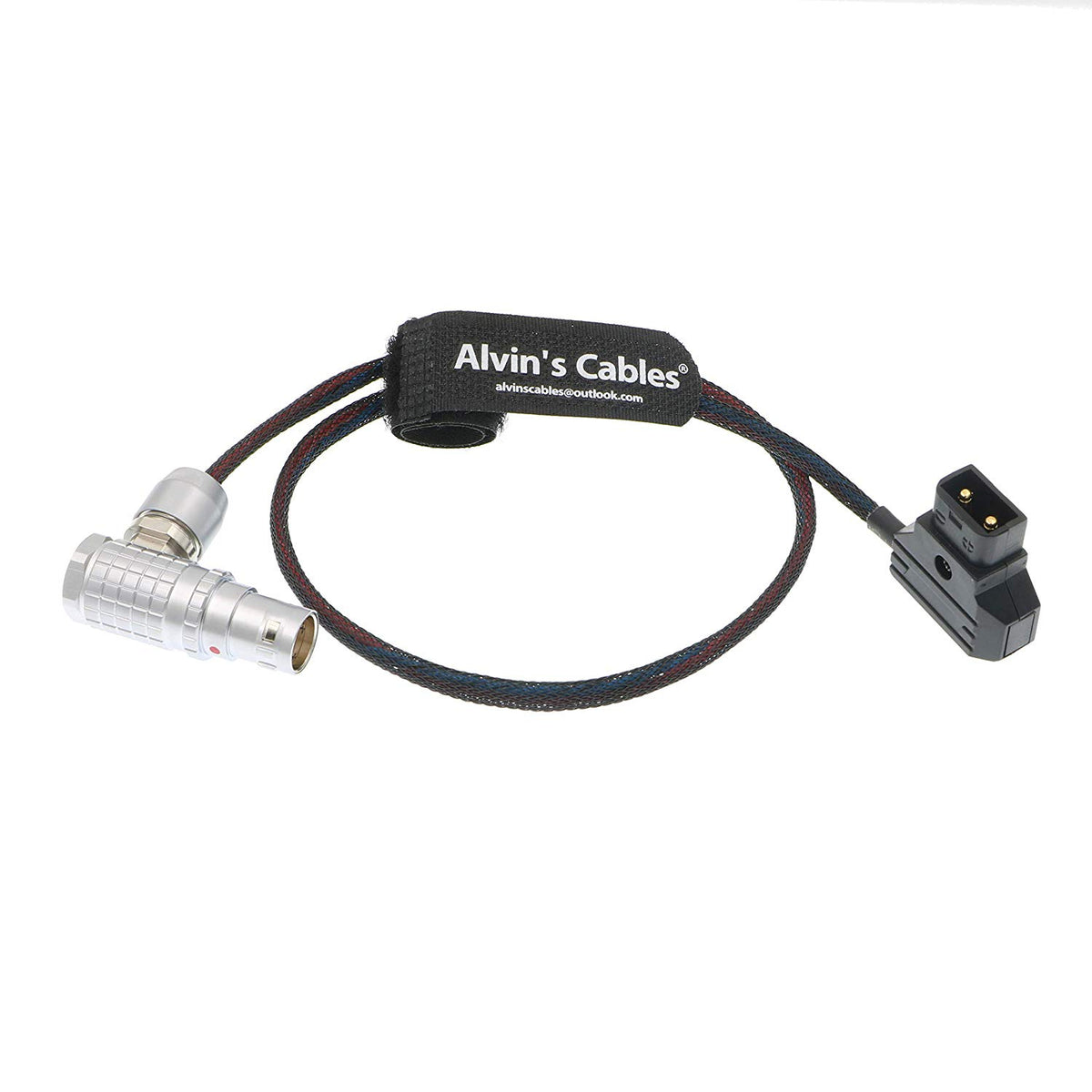 Alvin's Cables ARLR Alexa Camera Monitor 用の 直角 XLR 4 pin メス to D tap コイル 電源 ケーブル : Alvin\u0027s Cables 8 Pin Female to D Tap Power Cable for