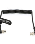 Alvin's Cables BNC to BNC Coiled Cable 3G SDI Cable Right Angle BNC to Right Angle BNC for Blackmagic