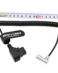 Alvin's Cables PORTKEYS BM5 BM7 Monitor Right Angle Power Cable 4 Pin Female to Anton Bauer D-TAP Male Coiled Power Cord