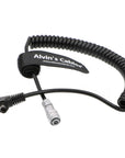 Alvin's Cables Power Cable for BMPCC4K BMPCC 4K Blackmagic Pocket Cinema Camera 4K WEIPU 2 Pin Female to DC Right Angle Coiled Cable