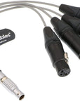 Alvin's Cables Breakout Audio Input Output Cable for Atomos Shogun Monitor Recorder 10 Pin Male to 4 XLR 3 Pin