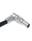 Alvin's Cables for Red-Komodo Rotatable Flexible Power-Cable 2-Pin Female to Adjustable Right-Angle 2-Pin Male Cord