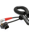 Alvin's Cables Red Scarlet Epic Camera Power Coiled Twist Cable 6 Pin Right Angle Female to D Tap