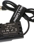 Alvin's Cables LP E6 Dummy Battery to Hirose 4 Pin Male for SmallHD 502