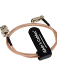 Alvin's Cables Blackmagic DIN 1.0/2.3 Mini BNC Right Angle to BNC Male 75ohm RG179 HD SDI Cable