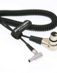 Alvin’s Cables XLR 4pin to Right Angle 0B 2pin Power Spring Cable for ARRI Alexa Camera Monitor