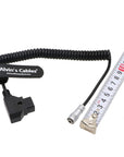 Alvin's Cables PORTKEYS BM5 BM7 Monitor Power Cable Anton Bauer D-TAP to 4 Pin Female Coiled Power Cord