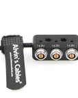 Alvin's Cables 1 to 3 Mini Power Splitter Box Cable 2 Pin Male to 3 2 Pin Female Box for ARRI RED Cameras Teradek