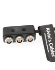 Alvin's Cables 1 to 3 Mini Power Splitter Box Cable D tap Male Movi Pro AUX Port to 3 2 Pin Female Box for ARRI RED Cameras Teradek