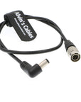 Alvin's Cables 4 Pin Hirose Male to Right Angle DC Jack Power Cable for Sound Devices 633/644/688 Zoom F8 Blackmagic Cinema Camera 4K