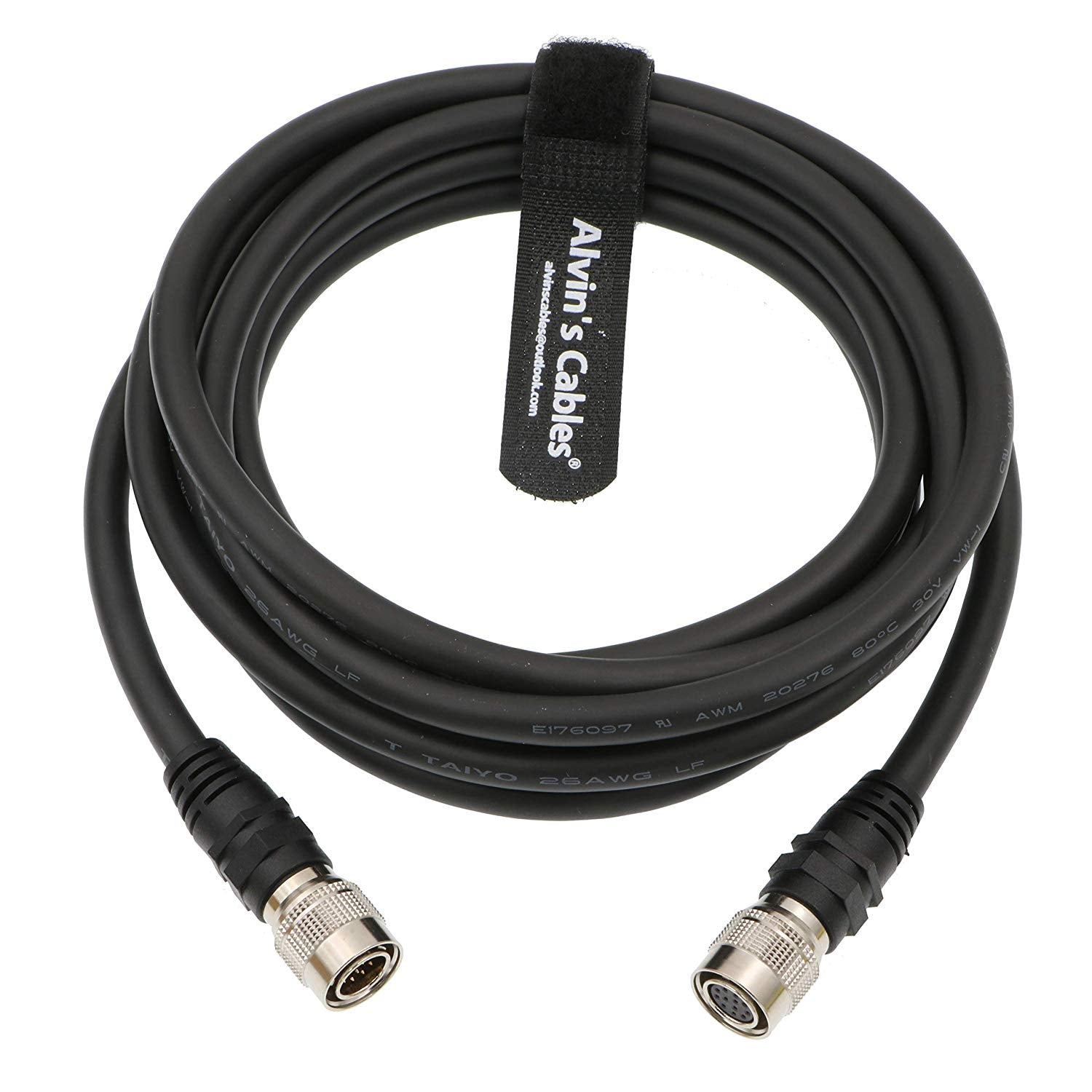 Alvin's Cables Hirose 12 Pin Male to Female High Flex Shielded Cable for Sony CCD Hitachi Industrial Machine Vision Cameras