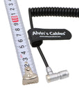 Alvin's Cables PORTKEYS BM5 BM7 Monitor Right Angle Power Cable 4 Pin Female to Anton Bauer D-TAP Male Coiled Power Cord