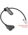 Alvin's Cables Rotatable Right Angle 2 Pin Z CAM E2 S6/F6 Power Cable Adjustable 90 Degrees 2 Pin Male to D-tap Cord