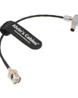 Alvin's Cables Red Komodo Timecode Cable BNC Male to EXT 9 Pin Male Right Angle Time Code Cable for Sound Devices ZAXCOM