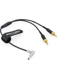 Alvin’s Cables Z Cam E2 Camera Right Angle 5 Pin 00 Male to Dual Lock 3.5 mm TRS Audio Cable for Sennheiser G3 Lavalier Receiver
