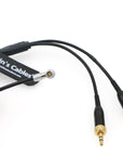 Alvin’s Cables Z Cam E2 Camera Right Angle 5 Pin 00 Male to Dual Lock 3.5 mm TRS Audio Cable for Sennheiser G3 Lavalier Receiver