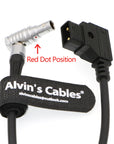 Alvin's Cables Power Cable for Teradek Bolt 500 2 Pin Rotate 180 Right Angle Male to D TAP
