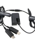 Alvin’s Cables DR E6 DC Coupler Dummy Battery to Dual USB Power Adapter Cable LP E6 Replacement for Canon EOS 5DS R 5D Mark II 5D Mark III 5D Mark Ⅳ 6D 60D 60Da 7D Mark II 70D 80D Fully Decoded