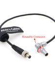 Alvin's Cables Z CAM E2 Flagship Rotatable Right Angle 2 Pin to Straight Lock DC Power Cable for Atomos Shinobi Ninja V Monitor Adjustable 90 Degrees 2 Pin Male Cord for Z CAM E2-S6 E2-F6 E2-F8