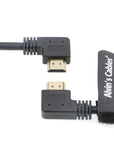 Alvin's Cables Z Cam E2 L Shape 4K 60P HDMI Cable for Atomos Shinobi Ninja V Monitor and Portkeys BM5 Right Angle to Right Angle High Speed HDMI Cord