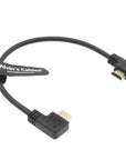 Alvin's Cables Z Cam E2 L Shape 4K 60P HDMI Cable for Atomos Shinobi Ninja V Monitor and Portkeys BM5 Right Angle to Right Angle High Speed HDMI Cord