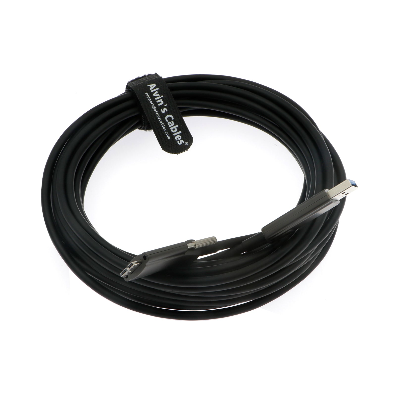 Alvin’s Cables USB 3.0 to Micro-B Fiber-Optics Data-Cable for Basler ACE Camera Micro-B Locking-Screws to Type-A Shielded-Cable for Industrial Camera 10M|32.8ft