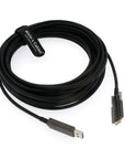 Alvin’s Cables USB 3.0 to Micro-B Fiber-Optics Data-Cable for Basler ACE Camera Micro-B Locking-Screws to Type-A Shielded-Cable for Industrial Camera 10M|32.8ft