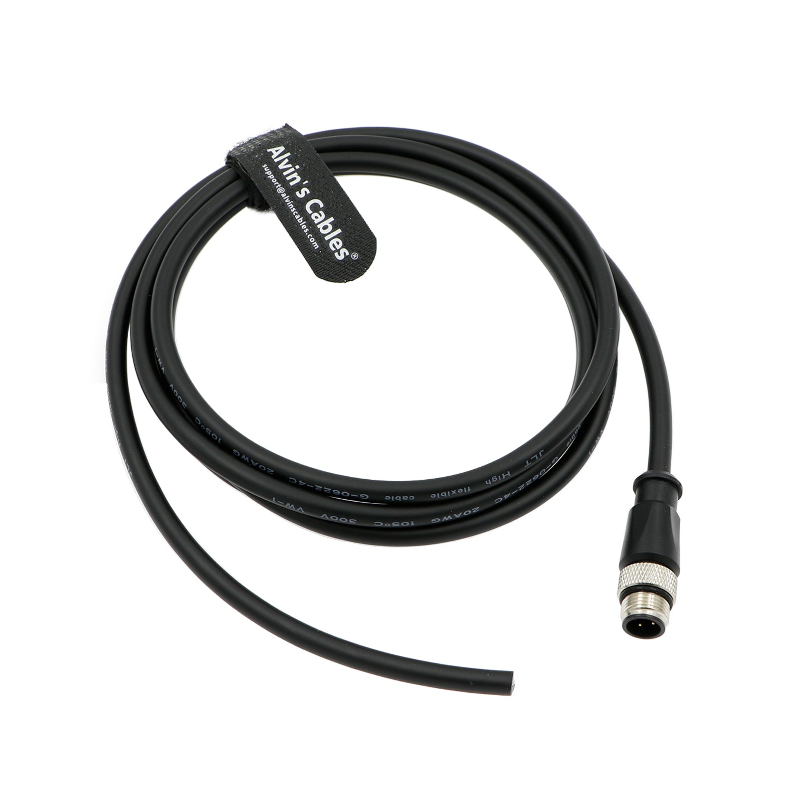 Alvin's Cables M12 Sensor Cable M12 A Code 4 Pin Male Aviation Connector Electrical Shielded Cable for Industrial Sensor Camera 6.5Ft|2M
