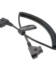 Alvin's Cables D-Tap Male to Dtap Female Coiled Extension Cable for DSLR Rig Anton Bauer Battery