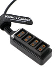 4-Pin to D-tap Female Breakout-Splitter Power-Cable for Tiltamax-T6-Stabilizer 4Pin Male to 4-Port D-tap 14.8V Output Avin's Cables