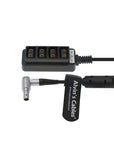 2-Pin to 4 D-Tap Female Breakout-Splitter Power-Cable with Regular for Phantom-Flex4K|ARRI RED DSMC2 Jetpack|RTmotion Sidekick 2Pin Male to 4-Port Dtap 12V Output Avin's Cables
