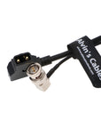 Combination Power-Cable for Zacuto-Gratical-Eye-Viewfinder|Teradek Rotatable Right-Angle 2-Pin-Male to D-Tap + Right Angle BNC to BNC Flexible HD SDI Cable for BMCC-Video-Camera Braided
