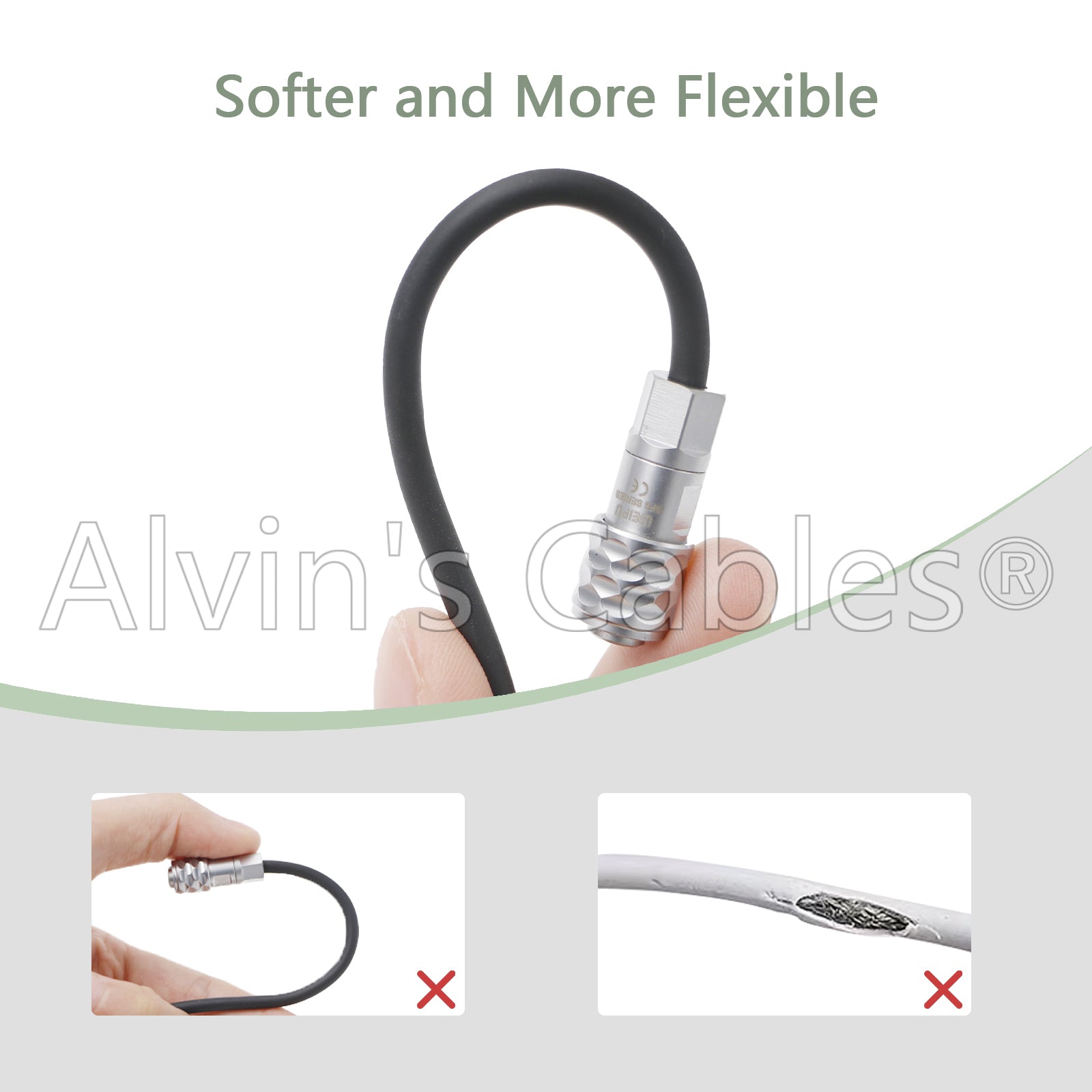 Alvin's Cables BMPCC 4K 6K Trigger Power Cable USB C Type-C PD to Weipu SF61B/S2 2 Pin Coiled Cable for Blackmagic Pocket Cinema Camera